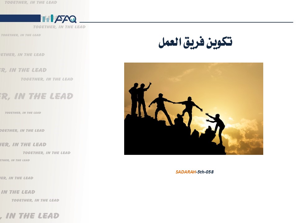 تكوين فريق العمل